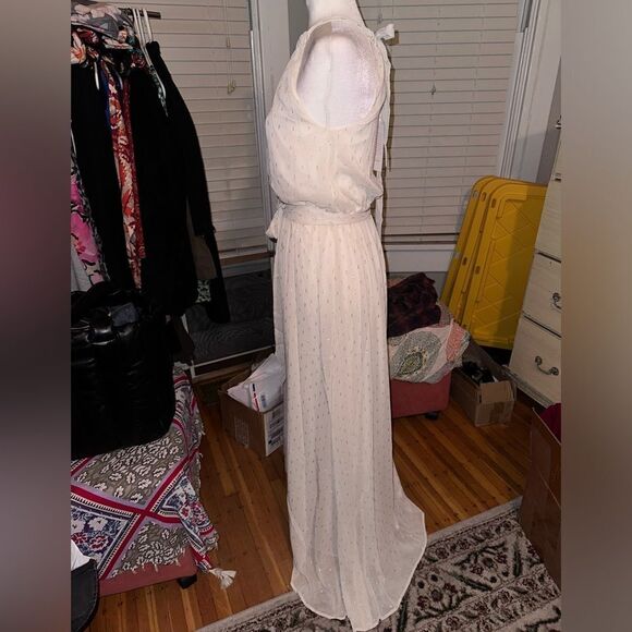 NWTs ModCloth Illuminated Elegance Chiffon Maxi Dress Size Small - Picture 6 of 9